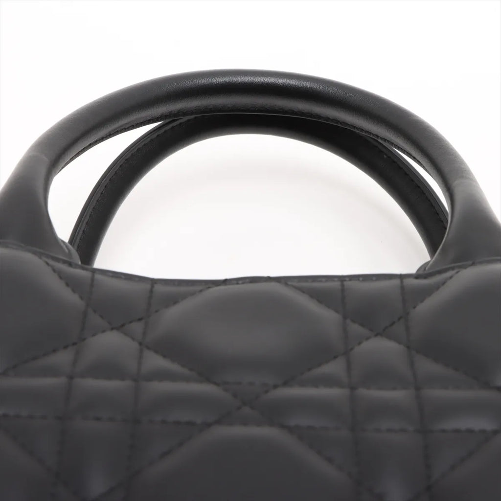 Christian Dior Black Macrocannage Calfskin Small Book Tote [Clearance Sale]
