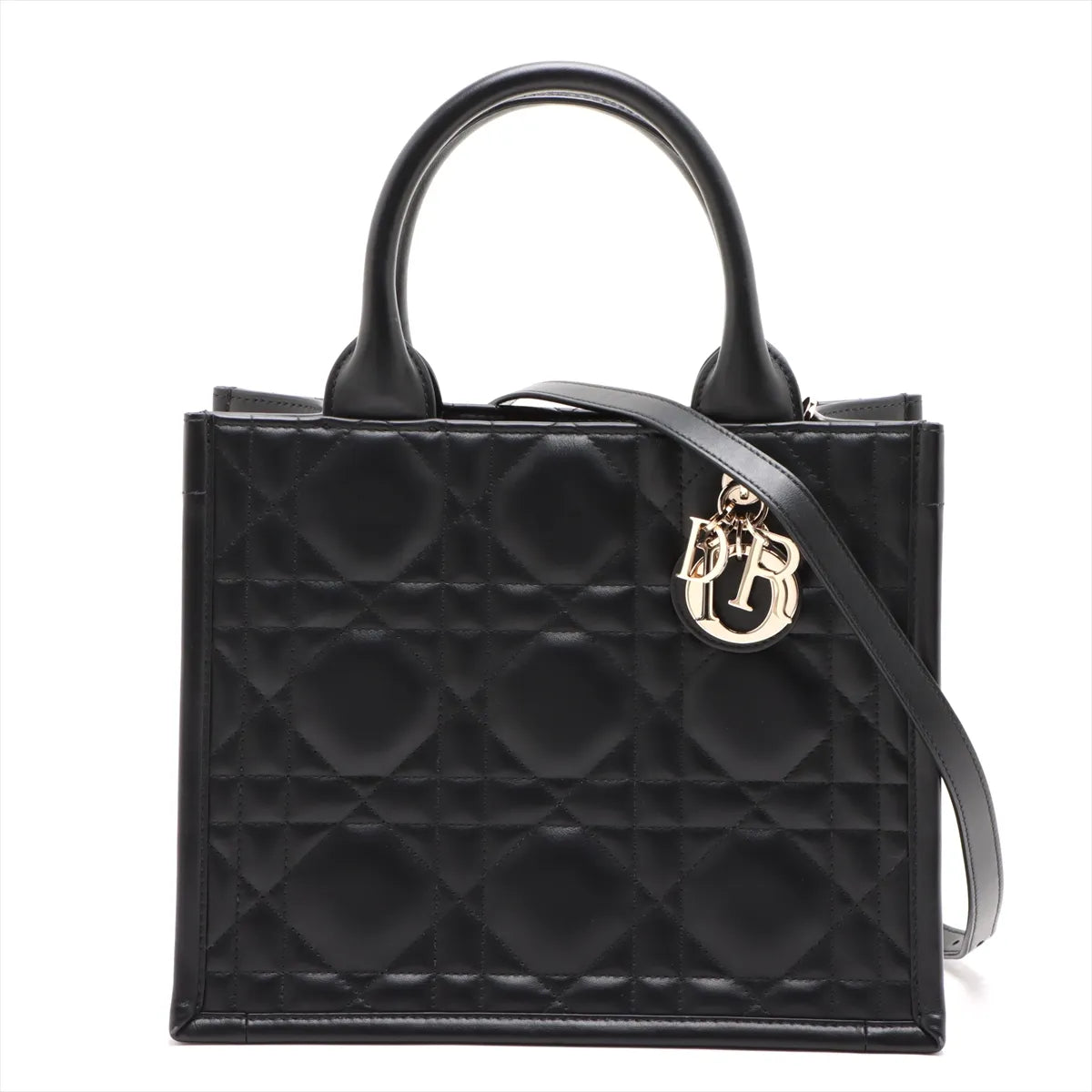 Christian Dior Black Macrocannage Calfskin Small Book Tote [Clearance Sale]