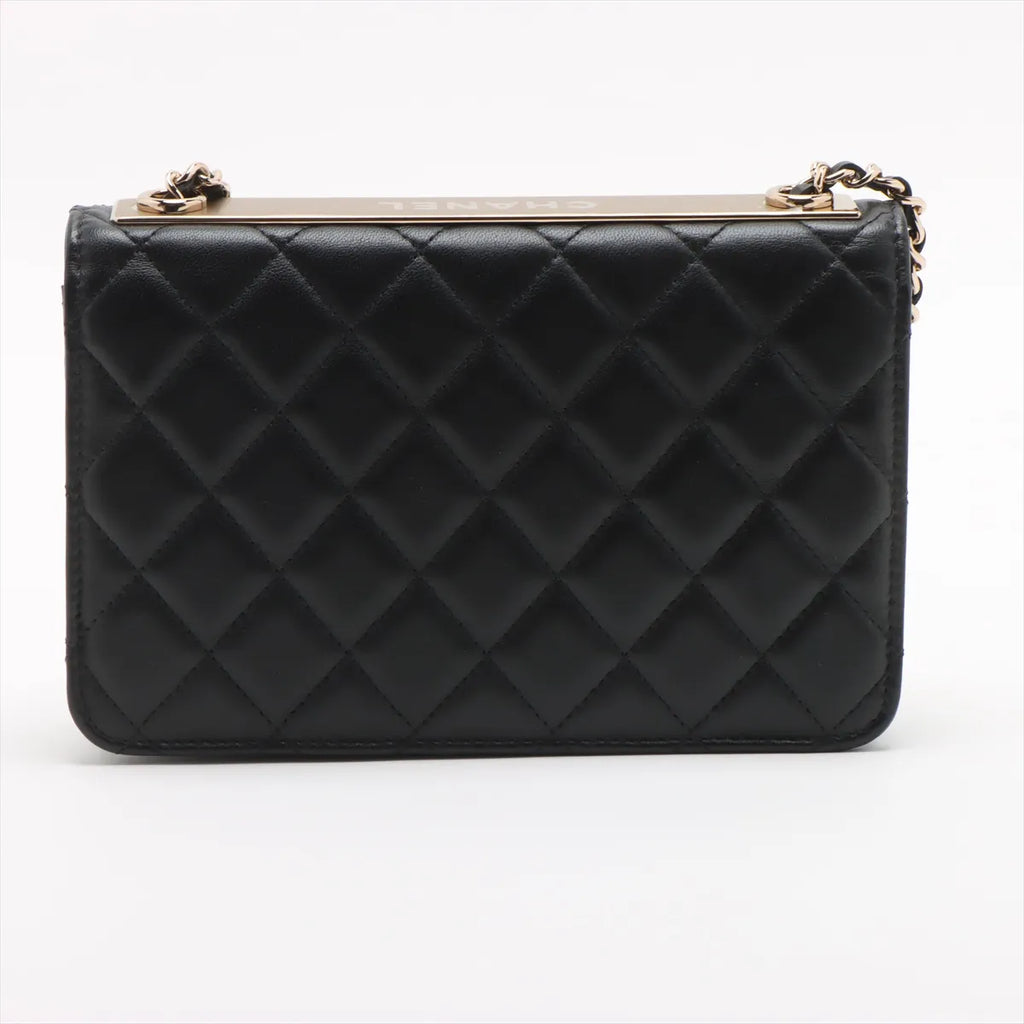 Chanel Black Lambskin Trendy CC Wallet On Chain [Clearance Sale]