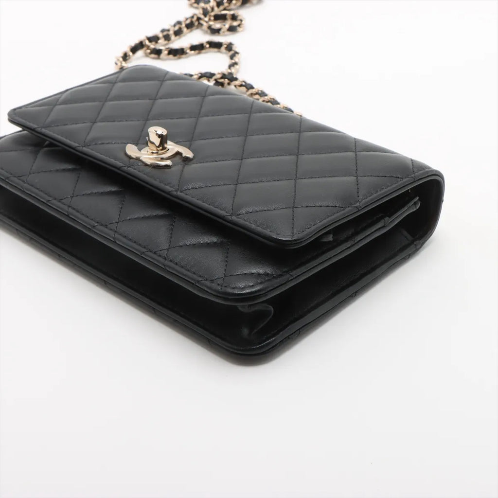 Chanel Black Lambskin Trendy CC Wallet On Chain [Clearance Sale]