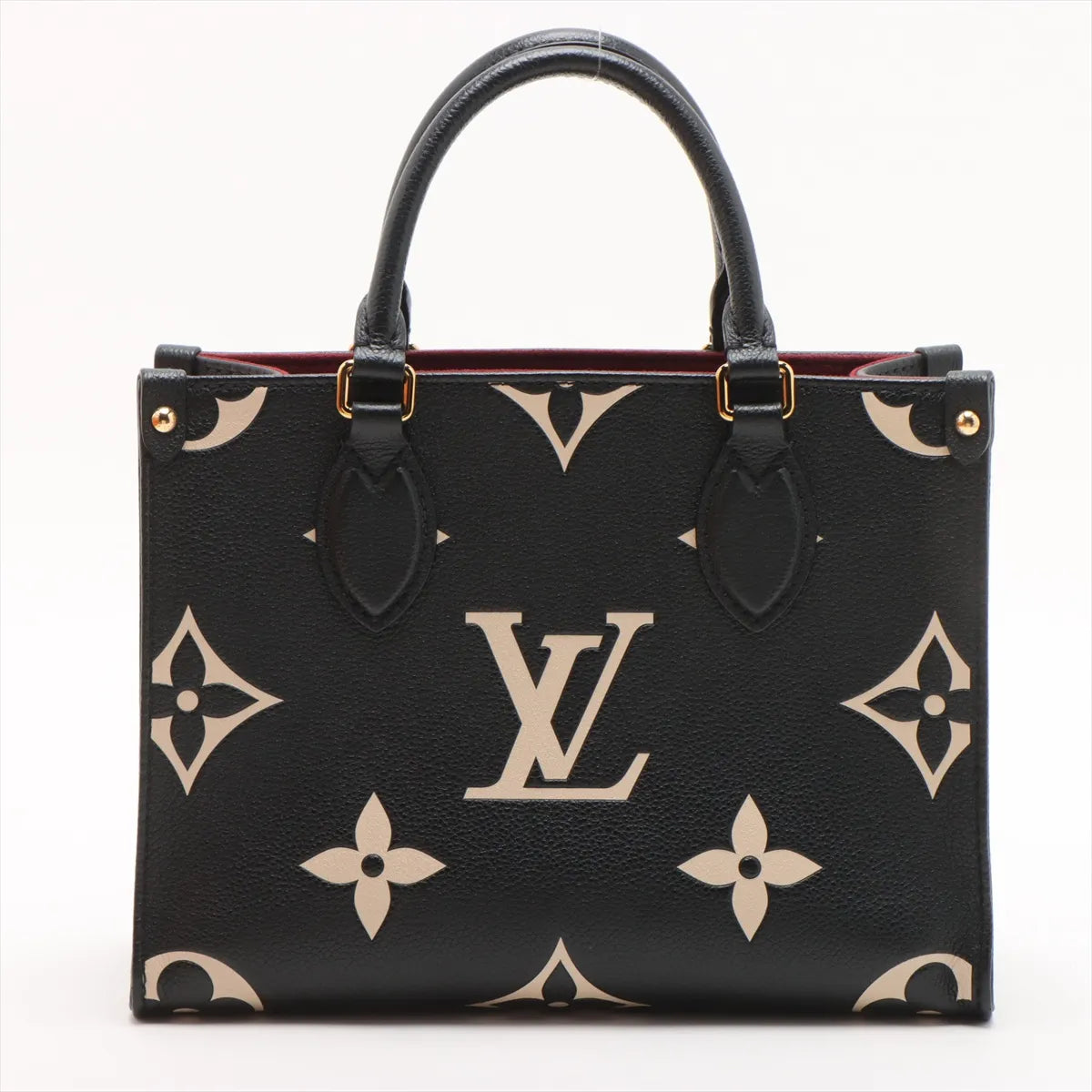 Louis Vuitton Black Beige Bicolor Monogram Empreinte Leather OnTheGo PM [Clearance Sale]