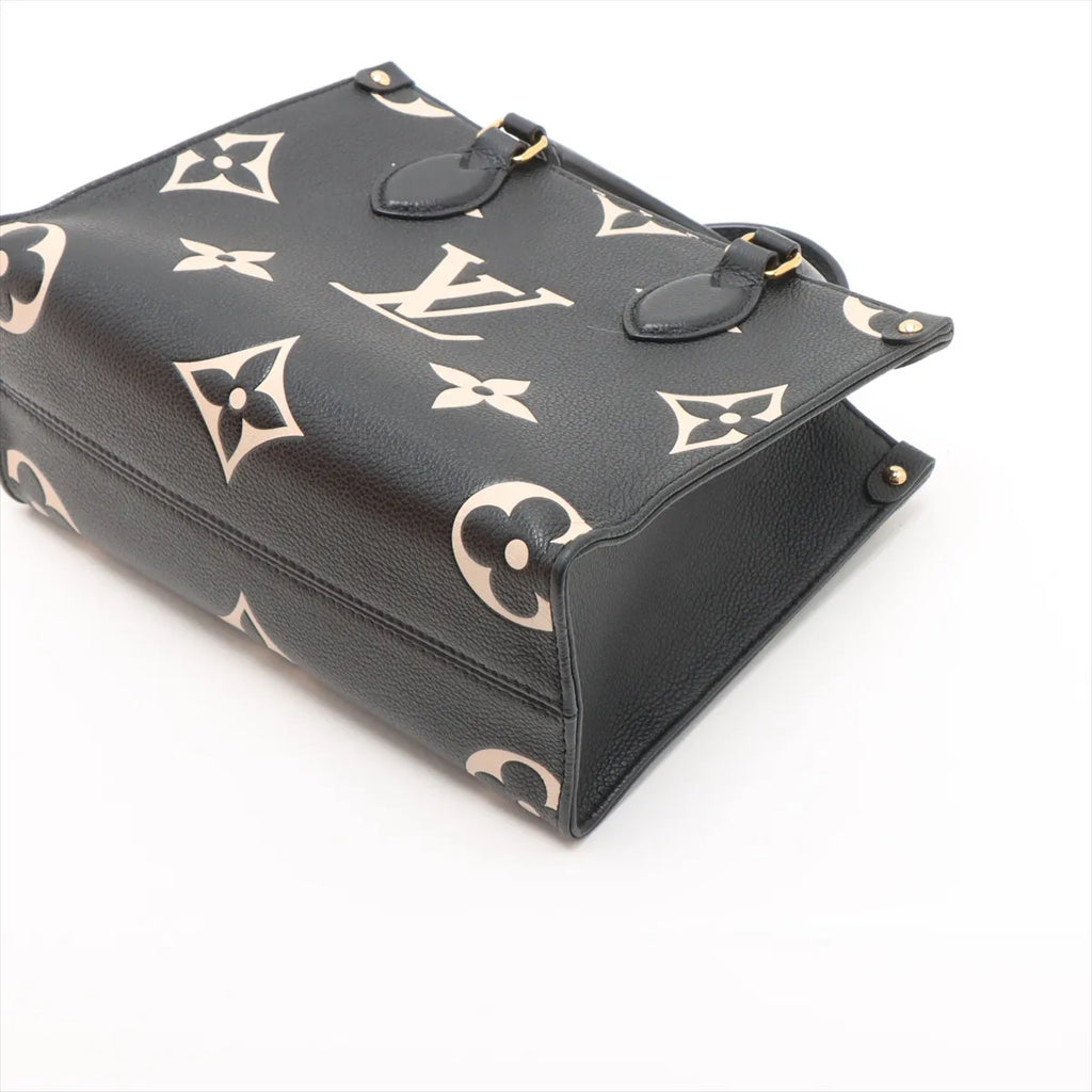 Louis Vuitton Black Beige Bicolor Monogram Empreinte Leather OnTheGo PM [Clearance Sale]