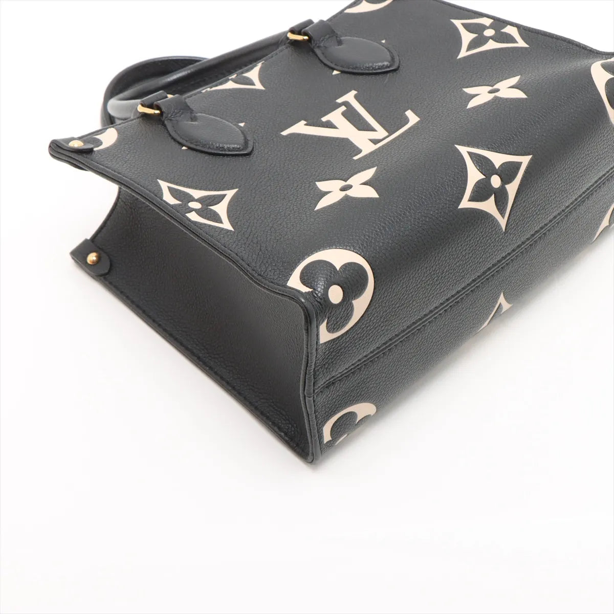 Louis Vuitton Black Beige Bicolor Monogram Empreinte Leather OnTheGo PM [Clearance Sale]