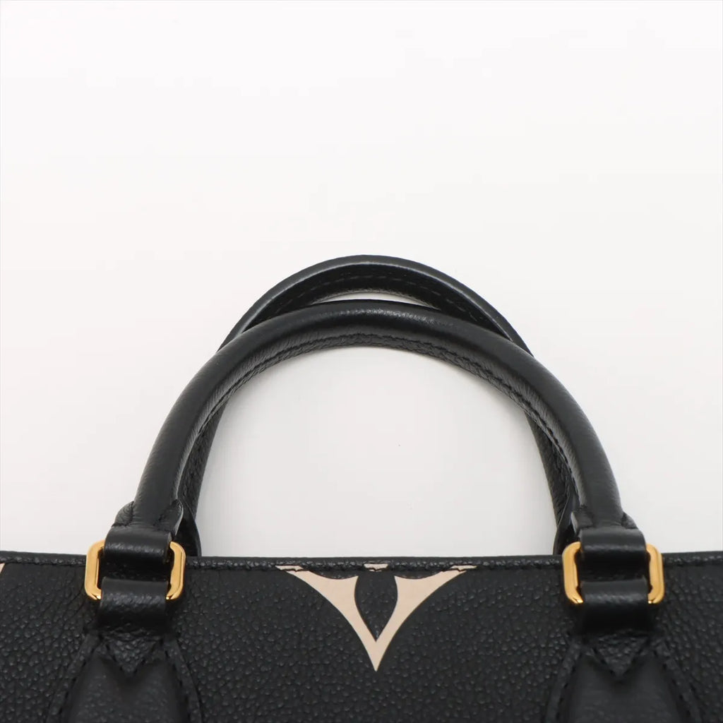 Louis Vuitton Black Beige Bicolor Monogram Empreinte Leather OnTheGo PM [Clearance Sale]