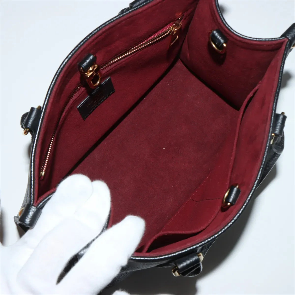 Louis Vuitton Black Beige Bicolor Monogram Empreinte Leather OnTheGo PM [Clearance Sale]