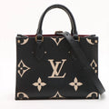Louis Vuitton Black Beige Bicolor Monogram Empreinte Leather OnTheGo PM [Clearance Sale]