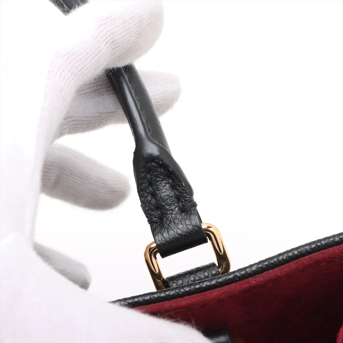 Louis Vuitton Black Beige Bicolor Monogram Empreinte Leather OnTheGo MM [Clearance Sale]