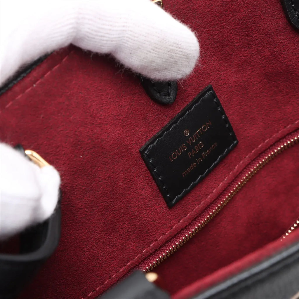 Louis Vuitton Black Beige Bicolor Monogram Empreinte Leather OnTheGo MM [Clearance Sale]