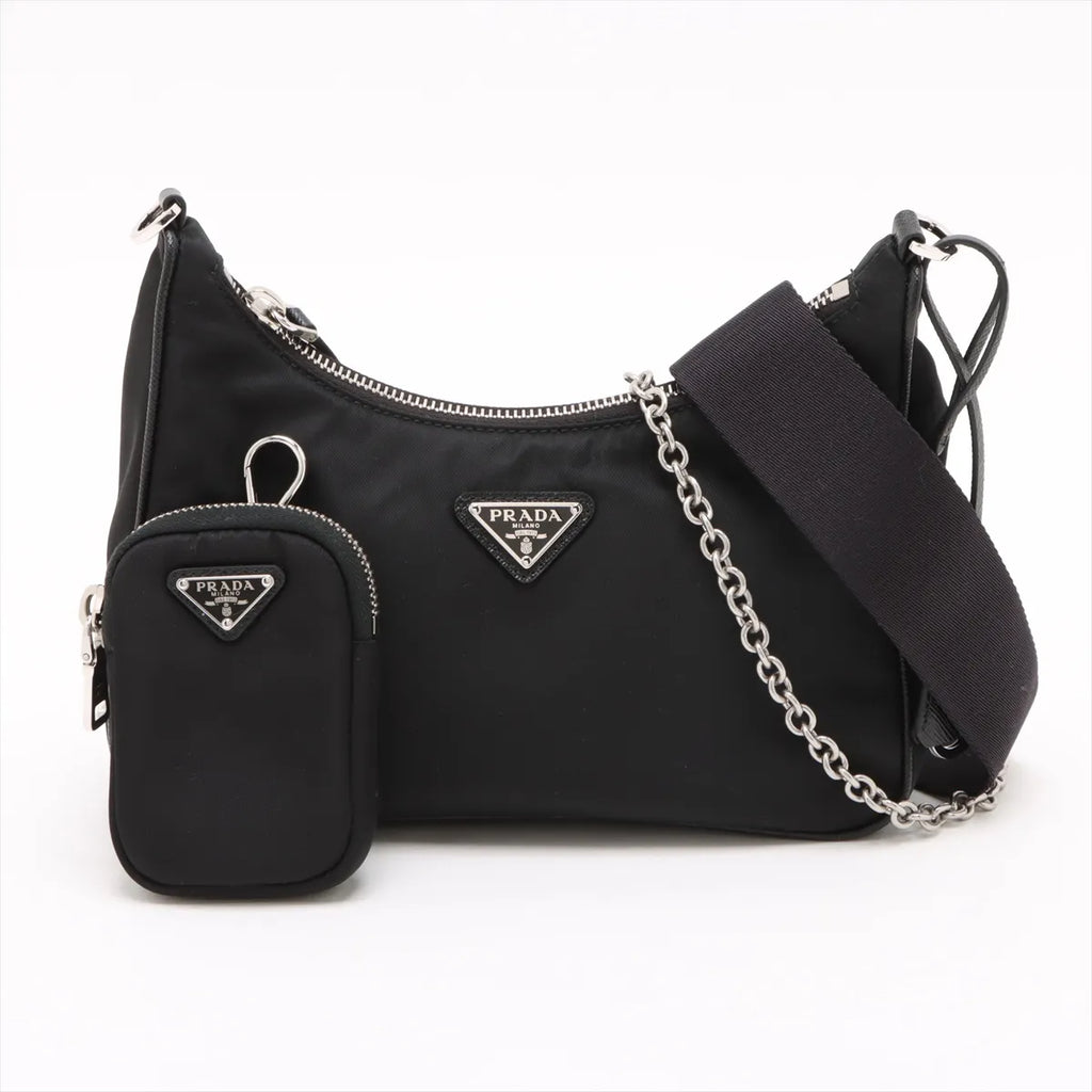 Prada Black Re-Edition 2005 Re-Nylon Shoulder Bag [Clearance Sale]
