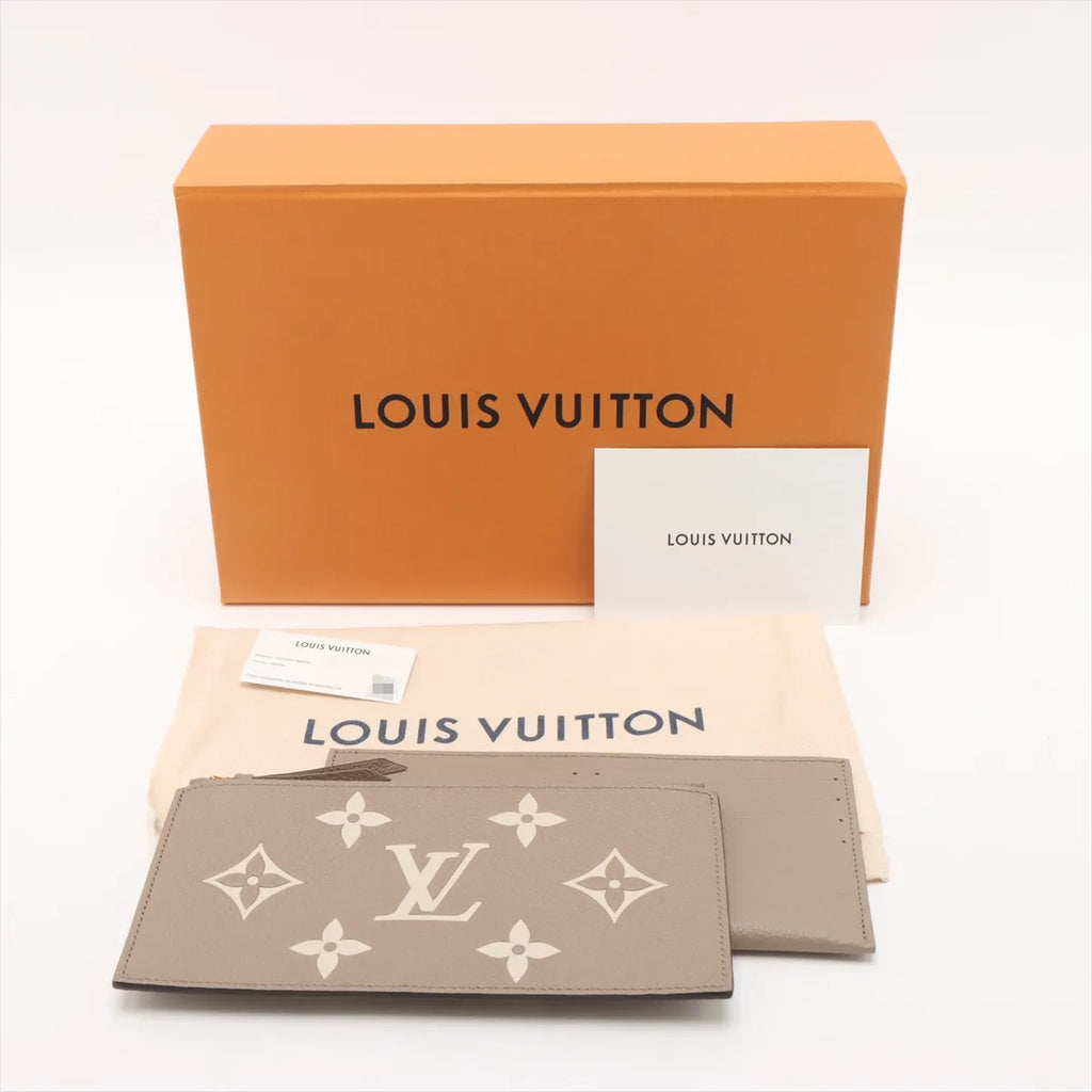 Louis Vuitton Tourterelle Beige Bicolor Monogram Empreinte Leather Pochette Felicie [Clearance Sale]