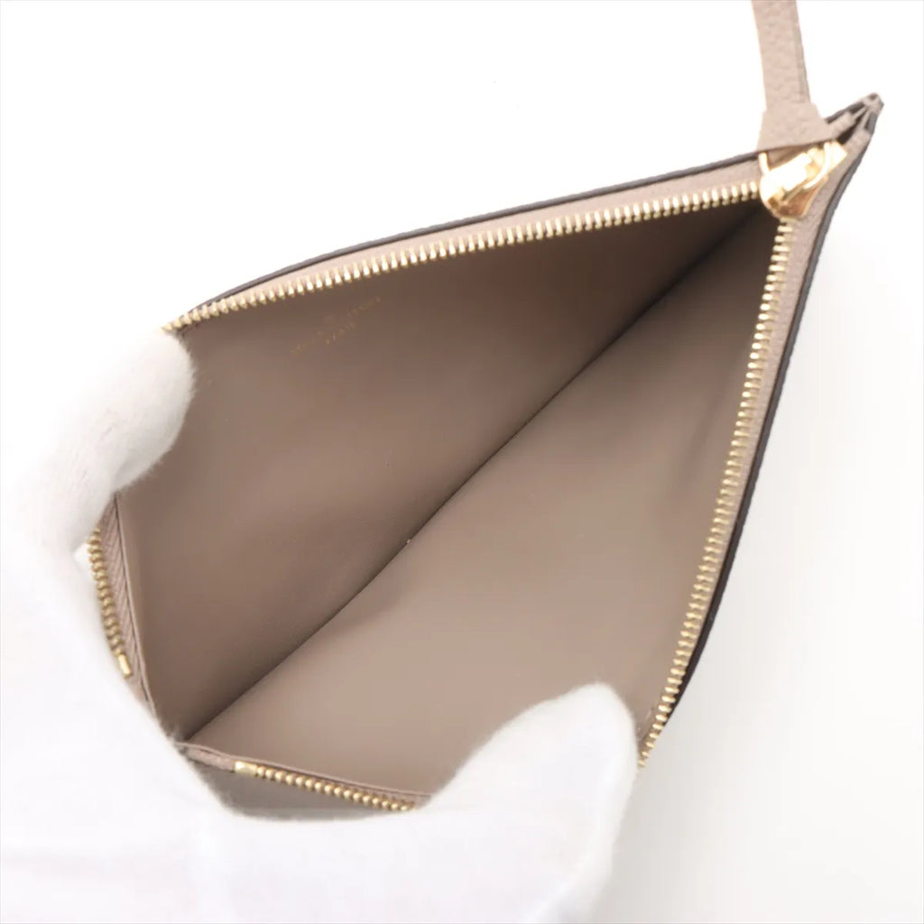 Louis Vuitton Tourterelle Beige Bicolor Monogram Empreinte Leather Pochette Felicie [Clearance Sale]