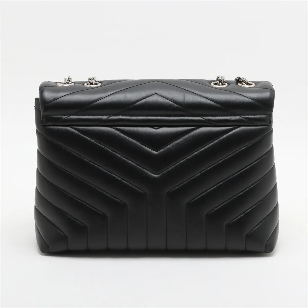 Saint Laurent Black Smooth Matelasse Leather Loulou Medium Shoulder Bag [Clearance Sale]