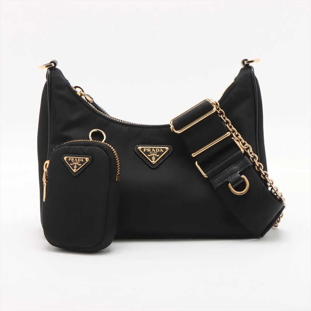 Prada Black Re-Edition 2005 Re-Nylon Shoulder Bag [Clearance Sale]