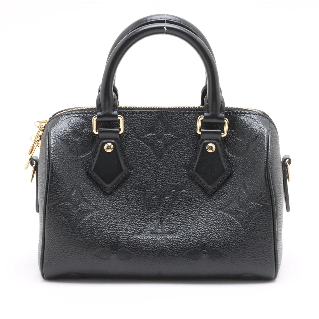 Louis Vuitton Noir Monogram Empreinte Leather Speedy 20 [Clearance Sale]