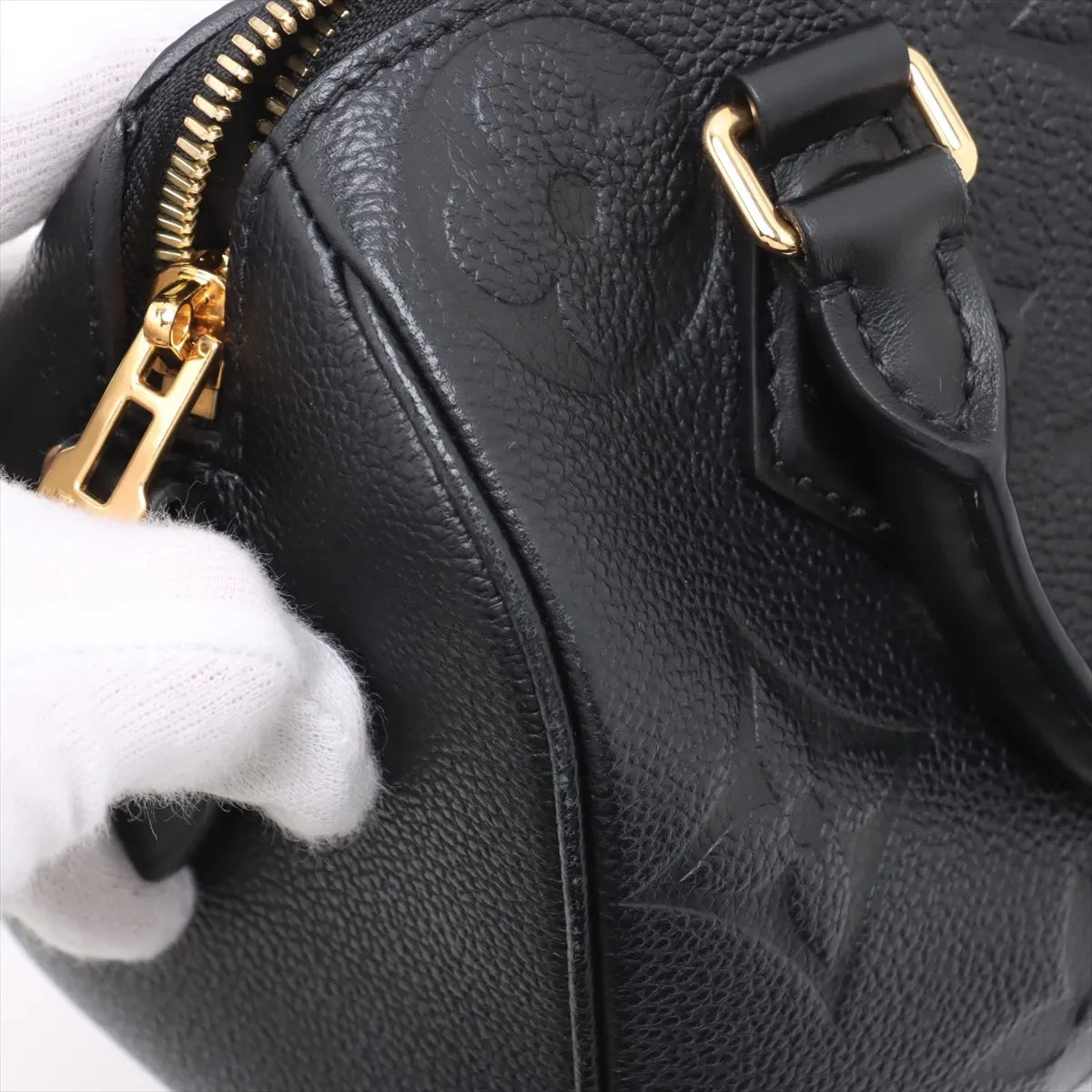 Louis Vuitton Noir Monogram Empreinte Leather Speedy 20 [Clearance Sale]
