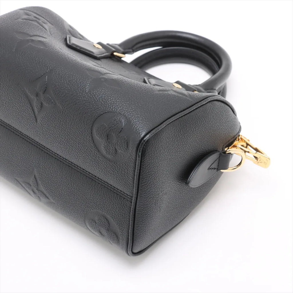 Louis Vuitton Noir Monogram Empreinte Leather Speedy 20 [Clearance Sale]