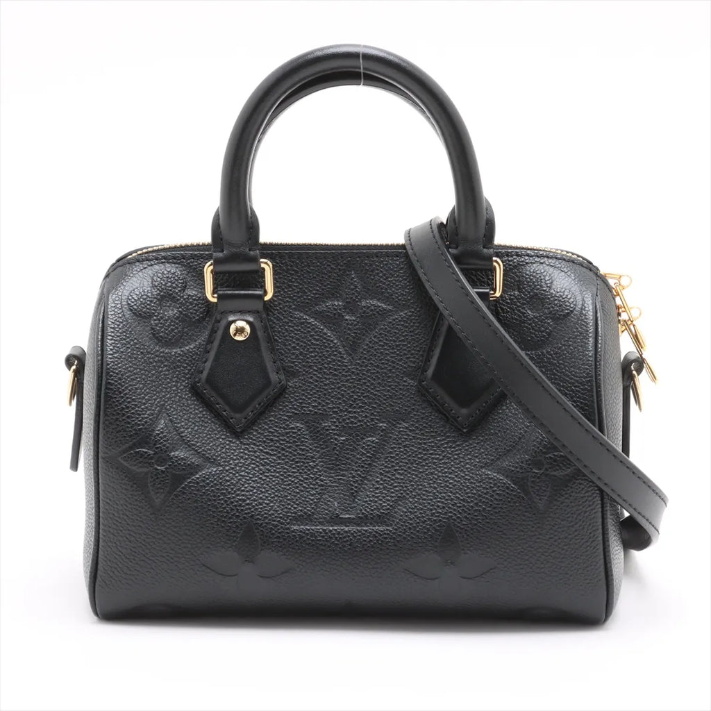 Louis Vuitton Noir Monogram Empreinte Leather Speedy 20 [Clearance Sale]