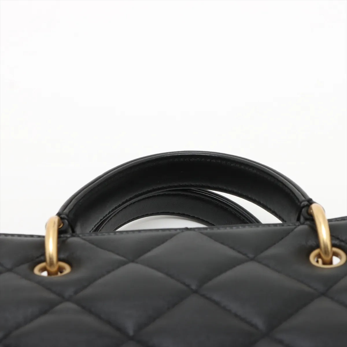 Chanel Black Nappa Quilted Lambskin CC Small Shopping Tote [Clearance Sale]