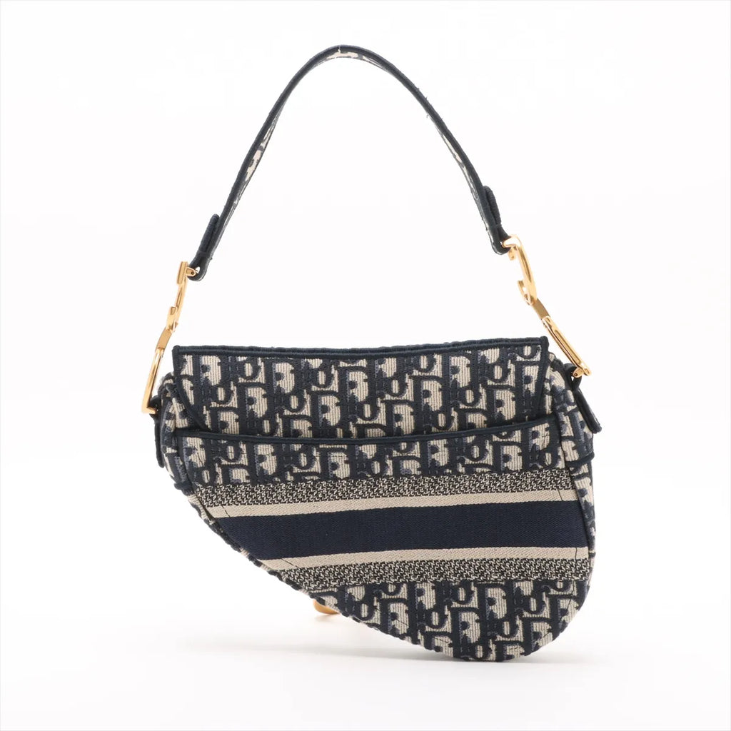 Christian Dior Blue Dior Oblique Jacquard Saddle Bag [Clearance Sale]