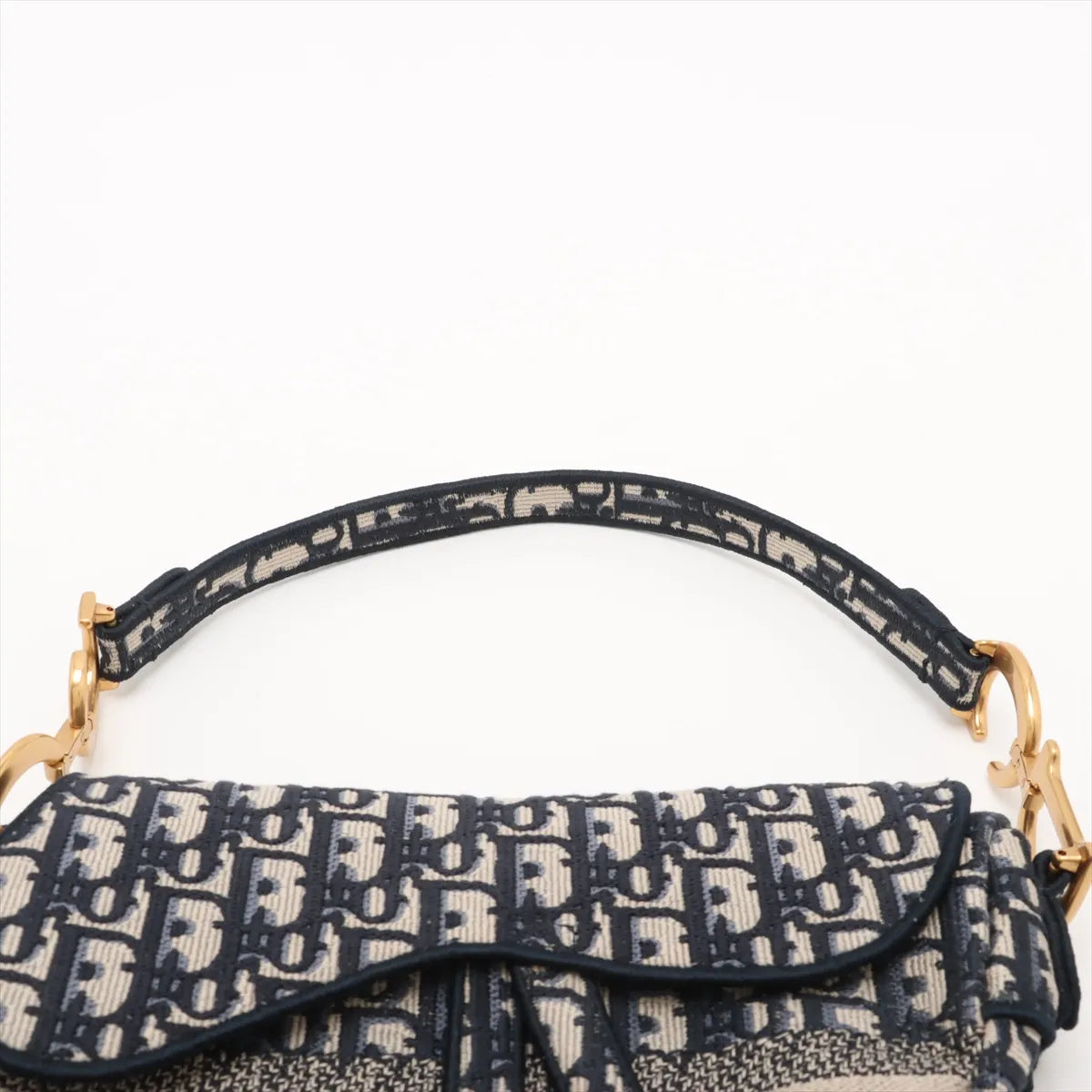 Christian Dior Blue Dior Oblique Jacquard Saddle Bag [Clearance Sale]