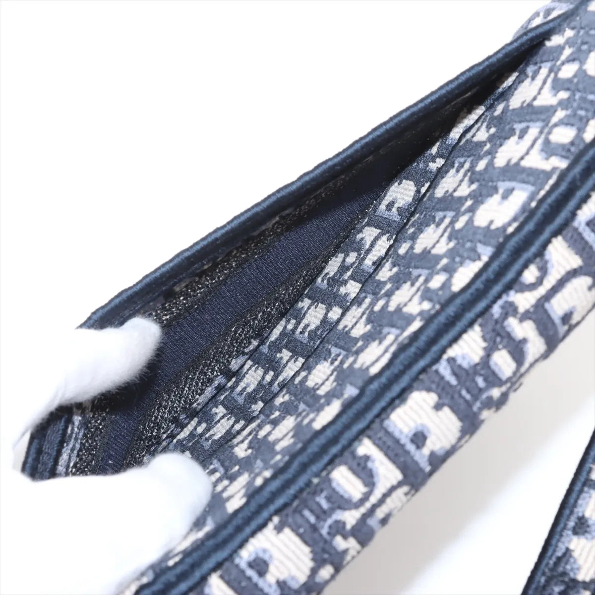 Christian Dior Blue Dior Oblique Jacquard Saddle Bag [Clearance Sale]