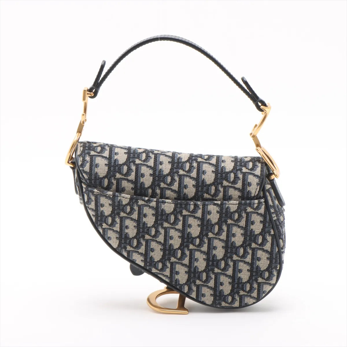 Christian Dior Blue Dior Oblique Jacquard Small Saddle Bag [Clearance Sale]