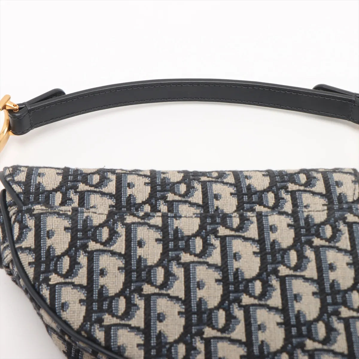 Christian Dior Blue Dior Oblique Jacquard Small Saddle Bag [Clearance Sale]