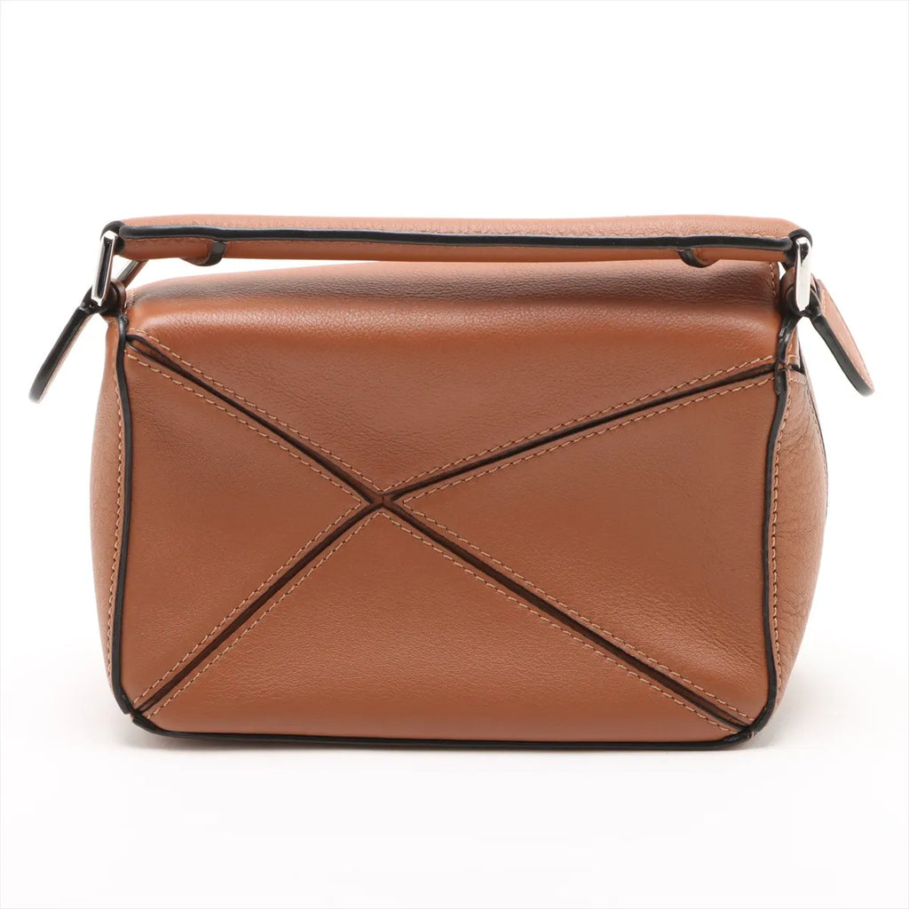 Loewe Brown Leather Mini Puzzle Bag [Clearance Sale]