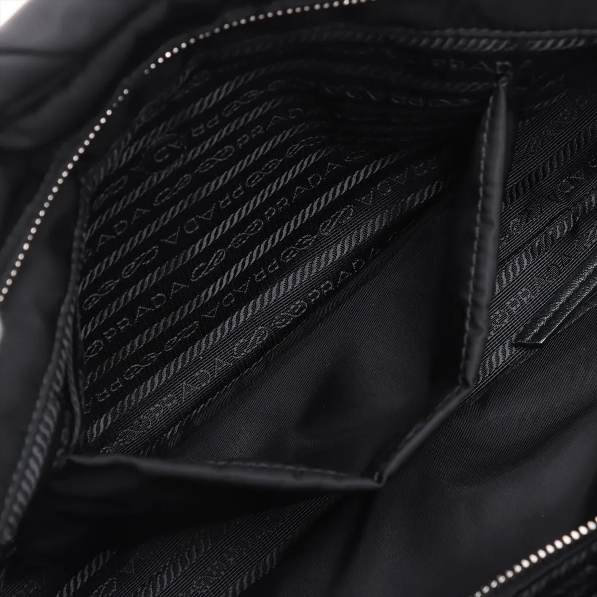 Prada Black Small Padded Re-Nylon and Leather Tote Bag [Clearance Sale]