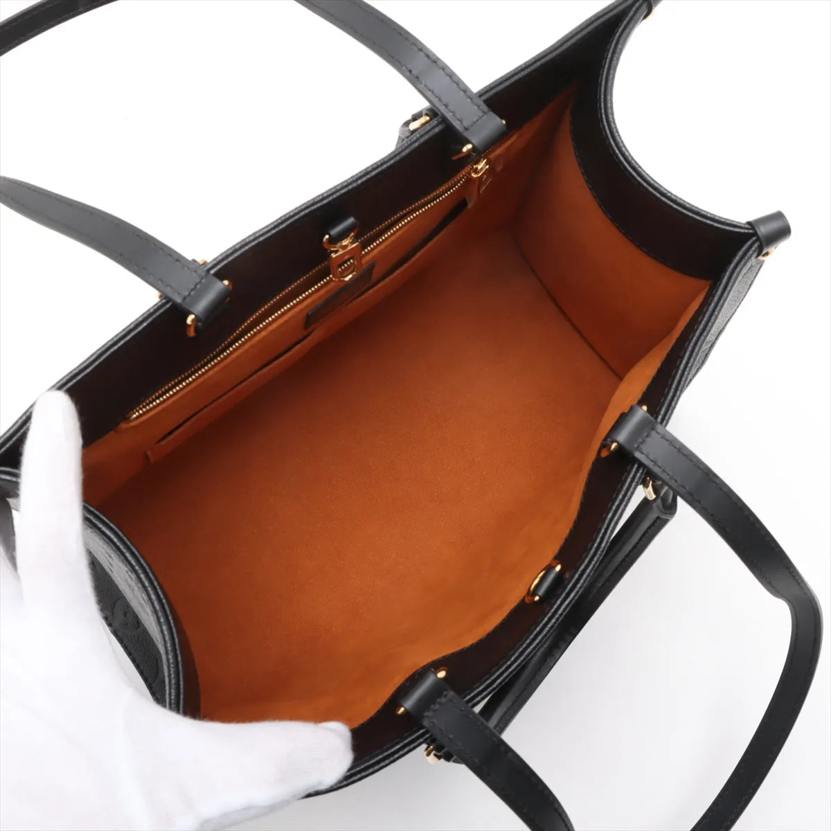 Louis Vuitton Black Monogram Empreinte Leather OnTheGo MM [Clearance Sale]