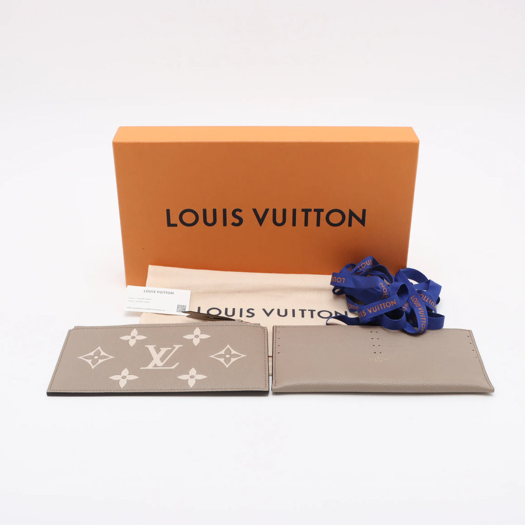 Louis Vuitton Tourterelle Beige Bicolor Monogram Empreinte Leather Pochette Felicie [Clearance Sale]