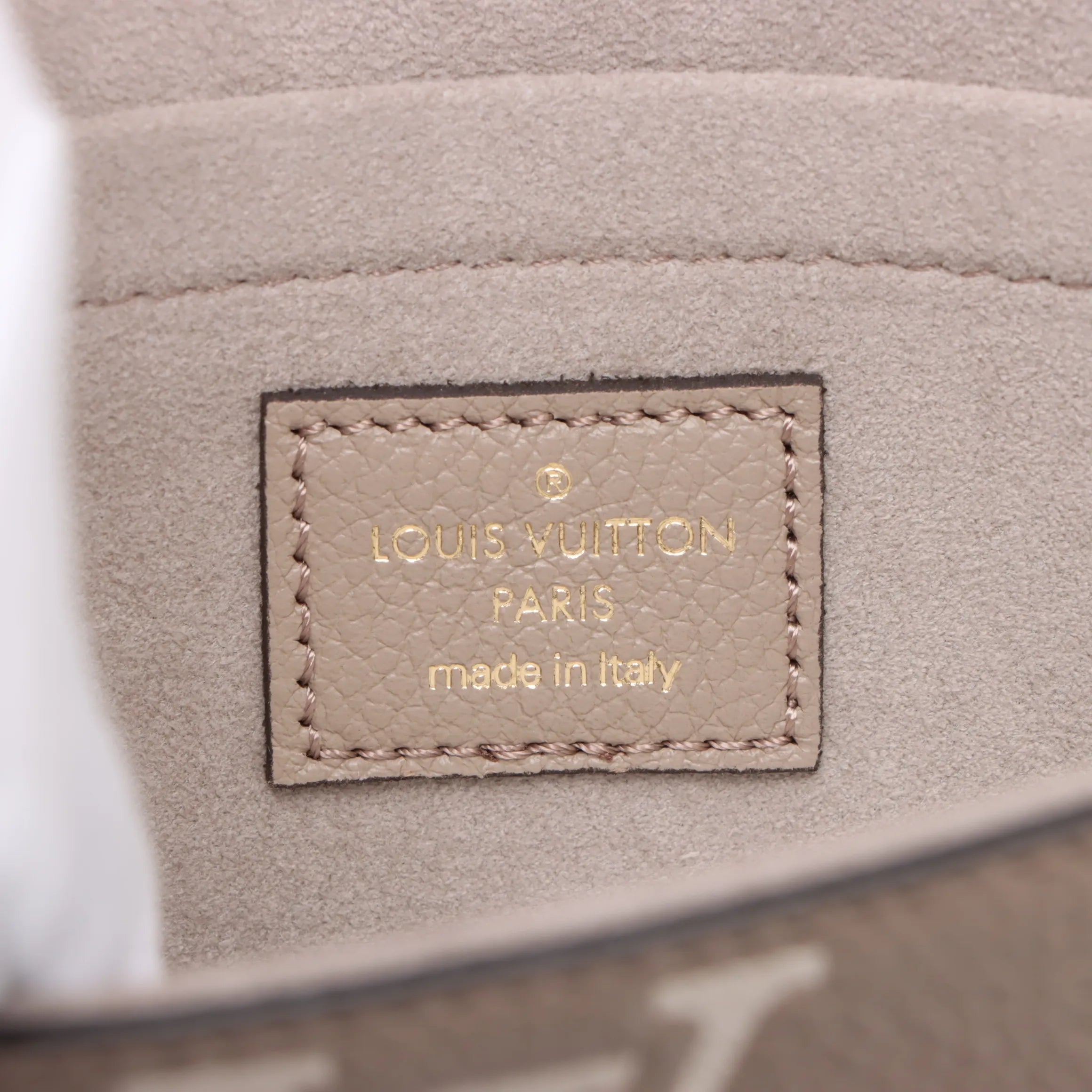 Louis Vuitton Tourterelle Beige Bicolor Monogram Empreinte Leather Pochette Felicie [Clearance Sale]
