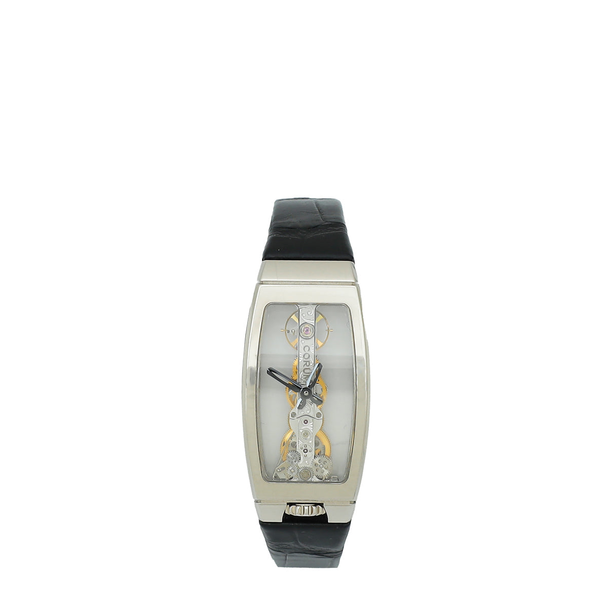 Corum 18K White Gold with Black Golden Bridge Skeleton Dial 43mm Watch