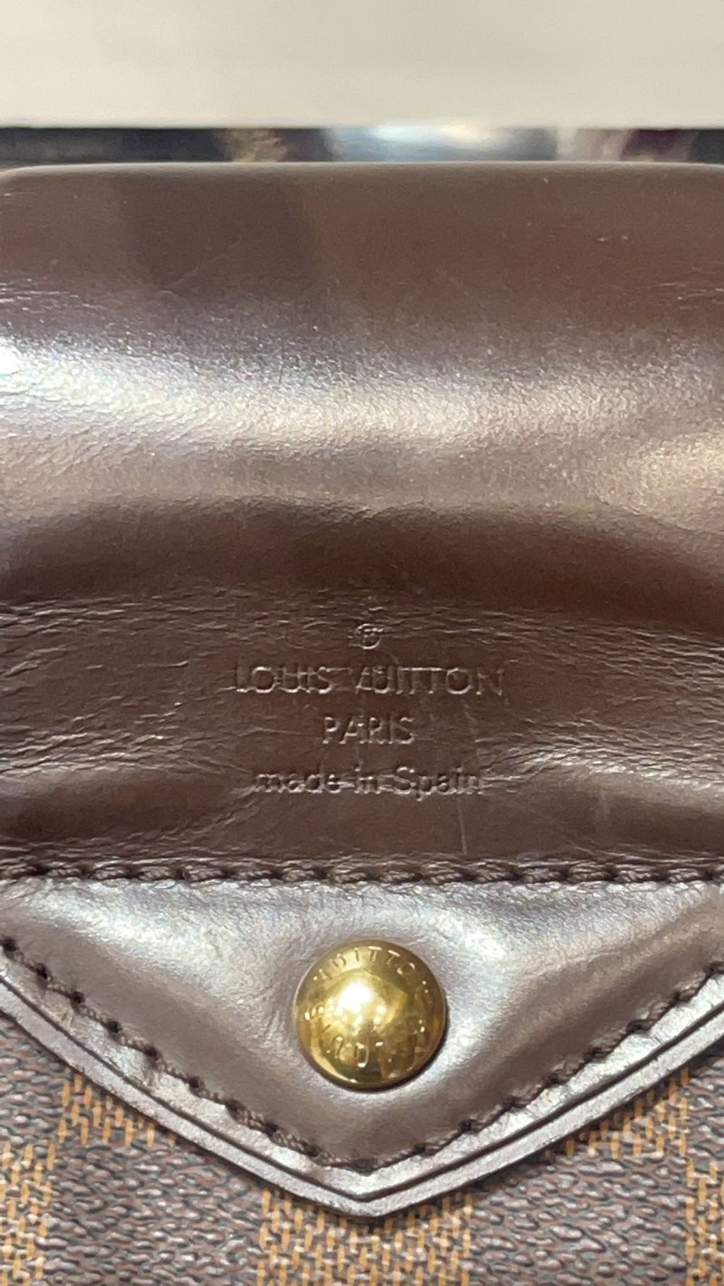 LOUIS VUITTON Sistina GM Damier Ebene Shoulder Bag Brown