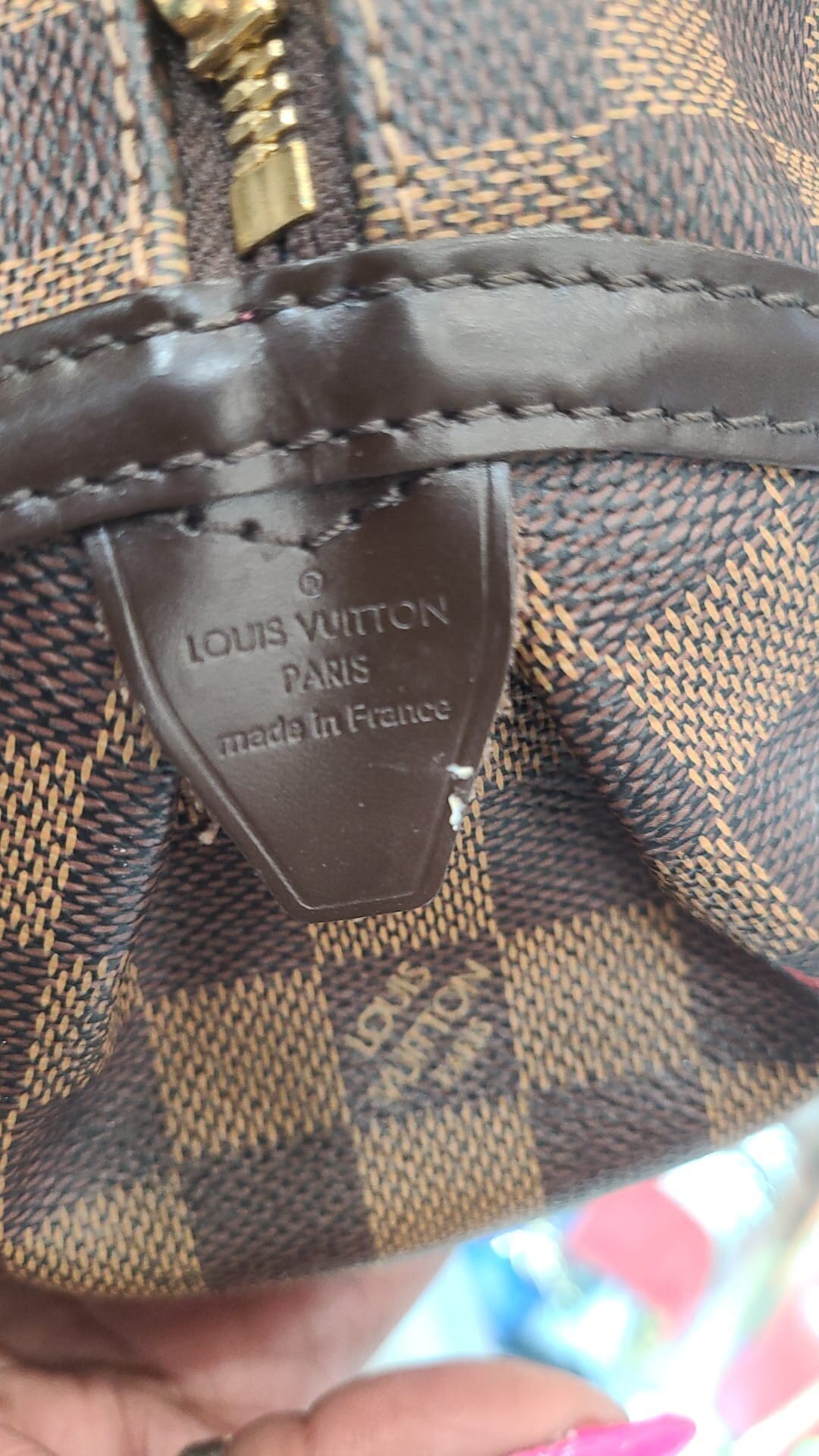 LOUIS VUITTON Rivington PM Damier Ebene Shoulder Bag Brown
