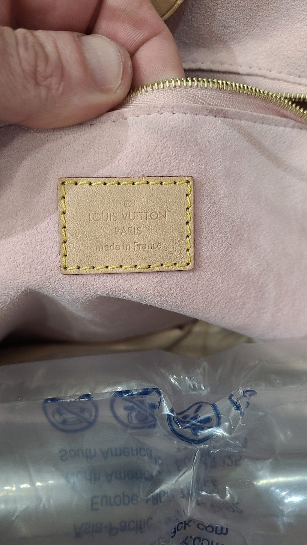 LOUIS VUITTON Propriano Damier Azur Tote Shoulder Bag White