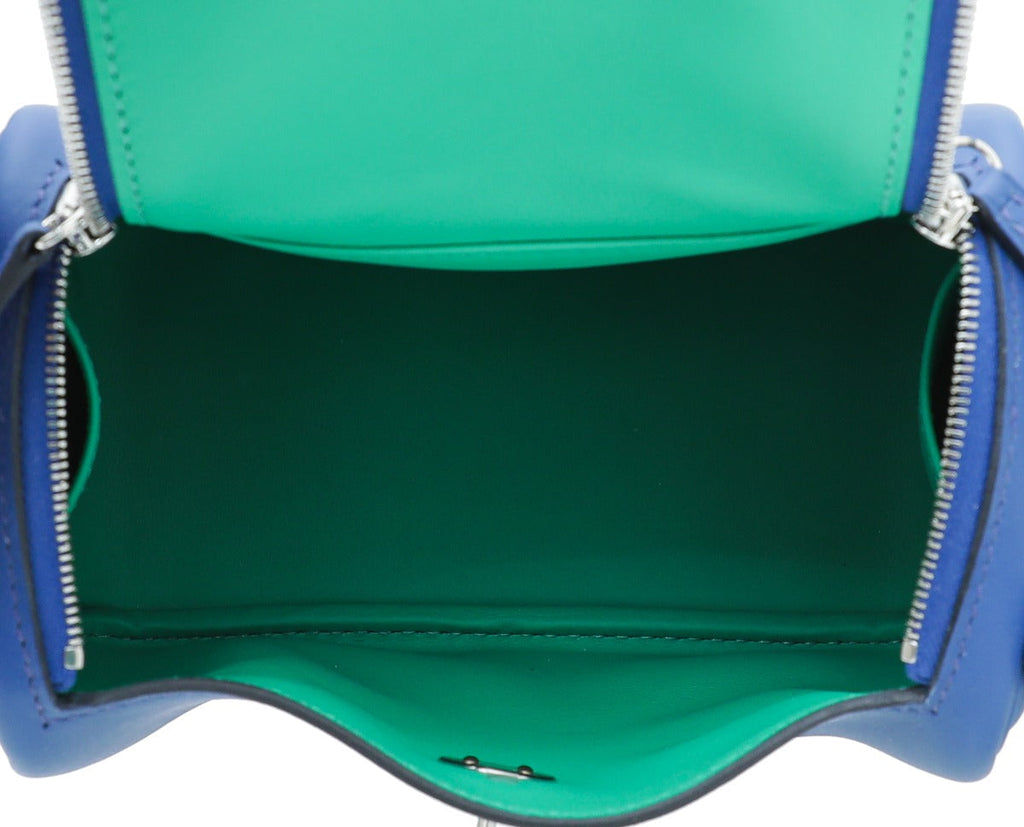 Hermes Royal Bleu Lindy 20 Mini Swift Bag