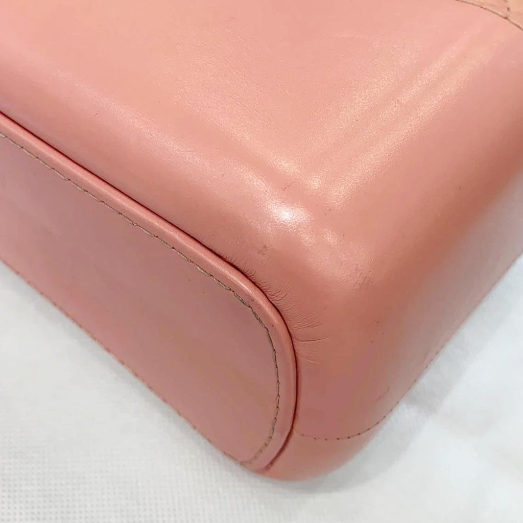 CHANEL Gabrielle Medium Aged Calfskin Leather Shoulder Bag Pink