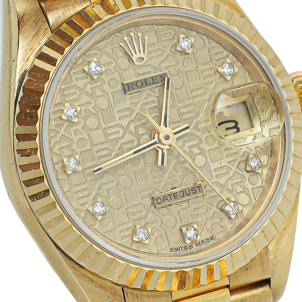 Rolex 18K Yellow Gold Lady Datejust 26 Watch