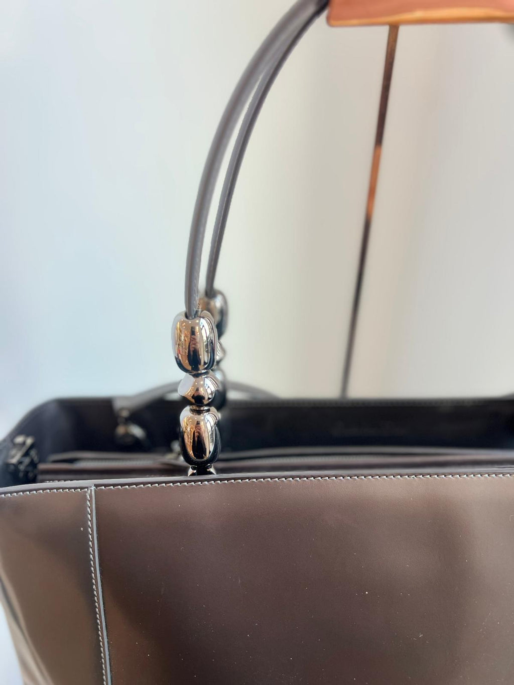 Christian Dior Grey Lady Malice Perla Patent Leather 1999