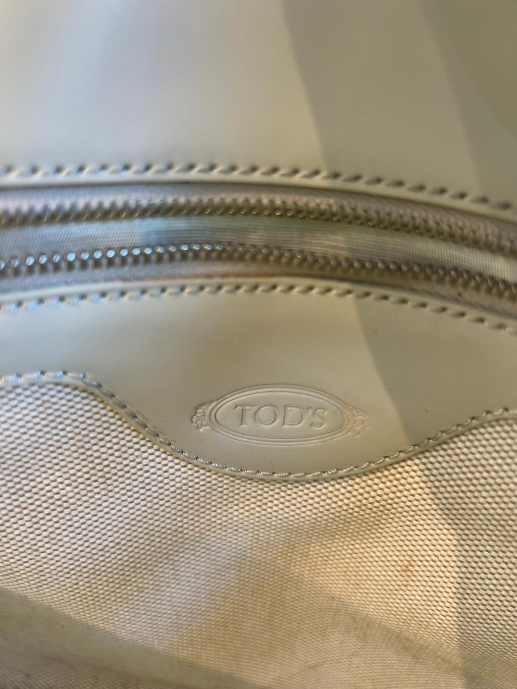 Tod's D-Bag Satchel in Light Beige Leather