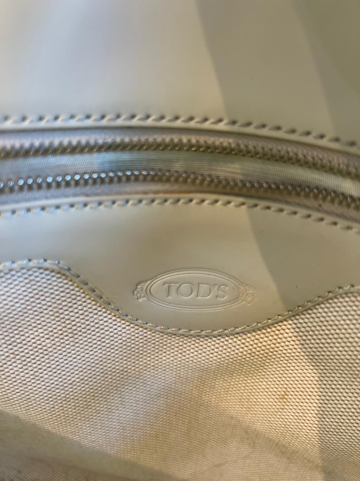 Tod's D-Bag Satchel in Light Beige Leather