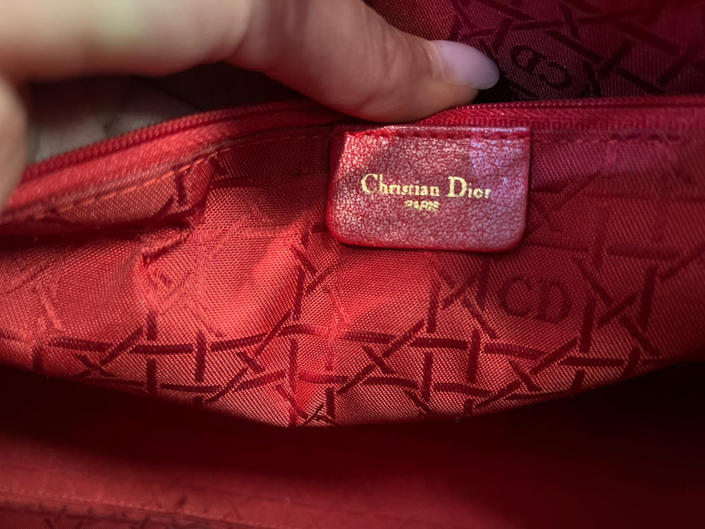 Christian Dior Black Vintage Large Lady Dior Tote Bag 2007