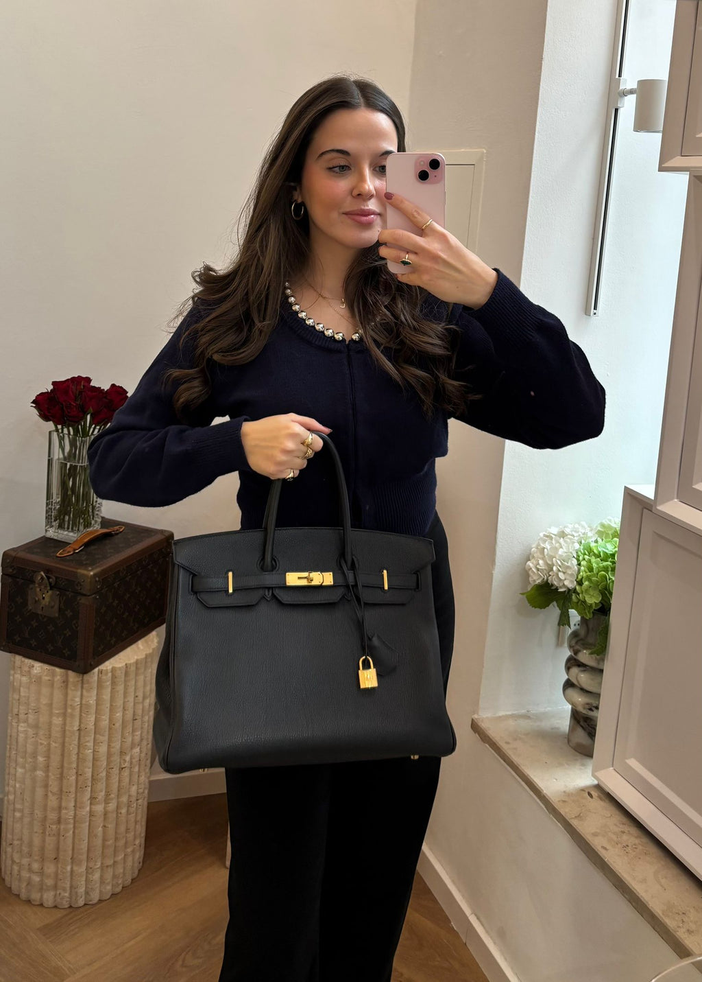 Hermes Black Birkin 35 Togo Leather 2012