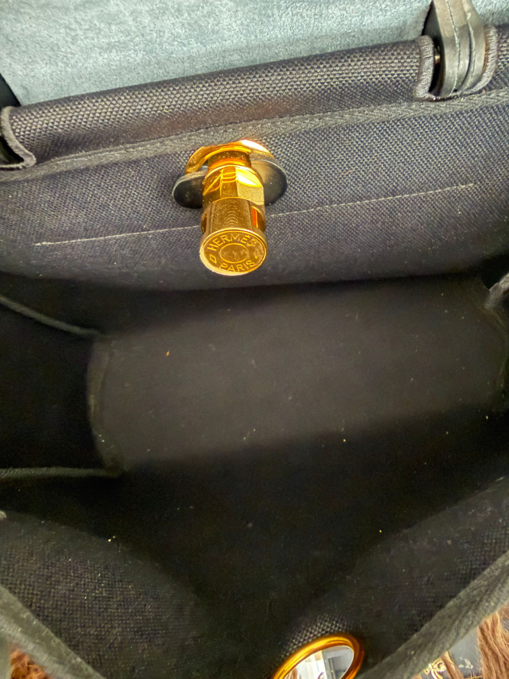 Hermes Black Herbag Zip 31 retourné 2024