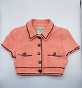 Chanel Vintage 95P Pink Cropped Jacket