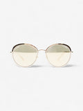 Chanel Round Mirror Sunglasses Gold Acetate 140mm