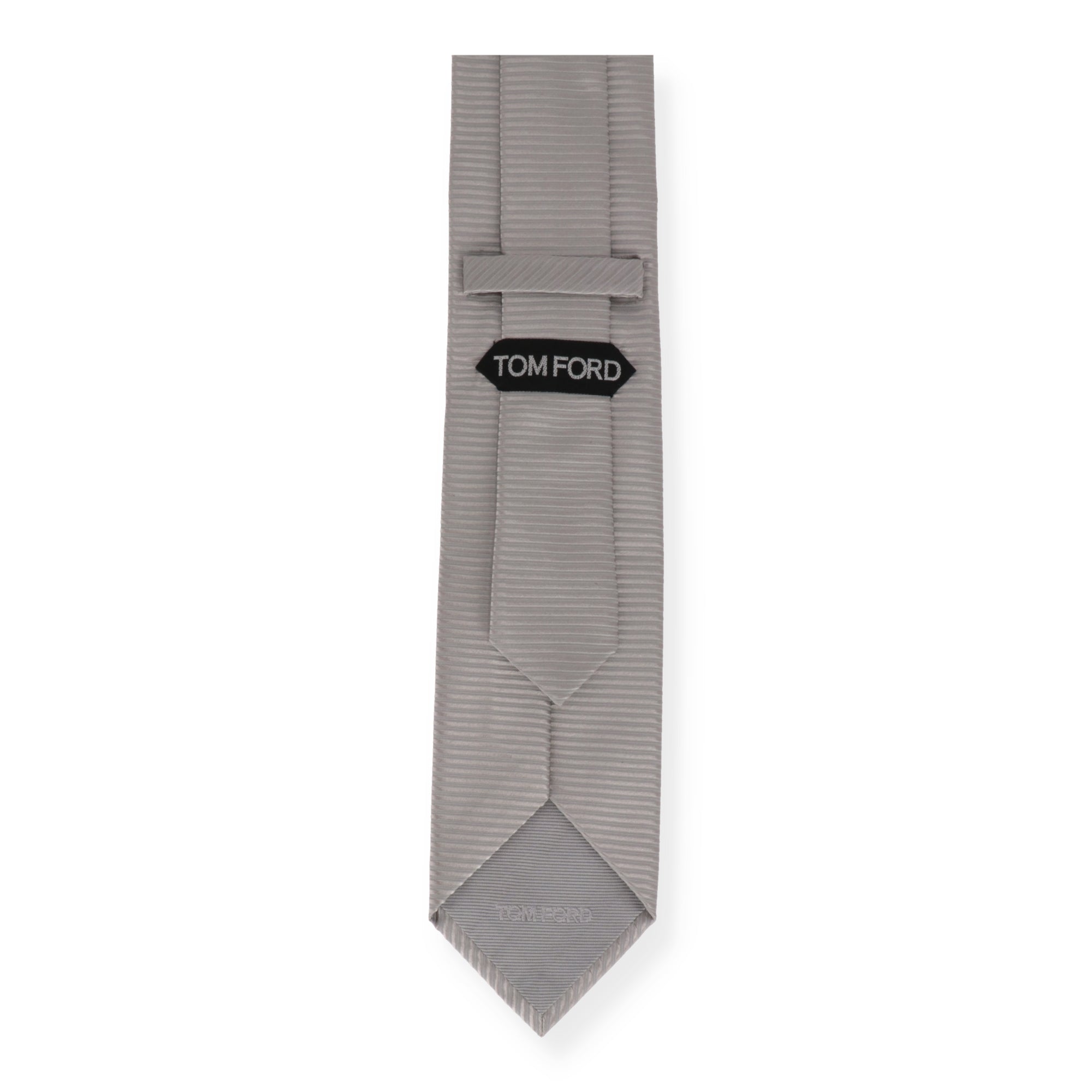 Tom Ford Mens Silver Tie