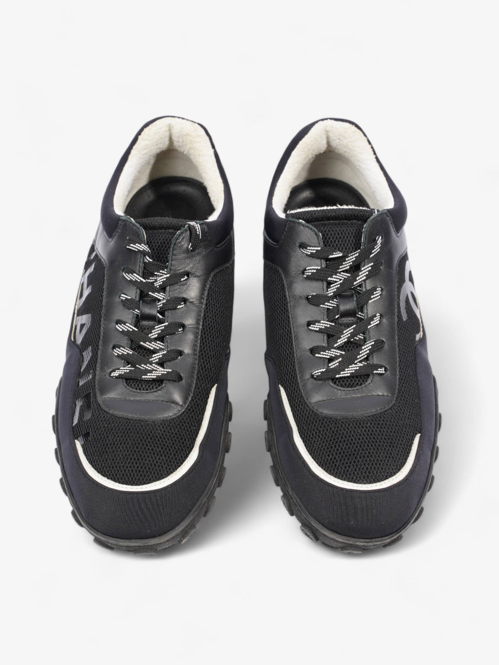 Chanel Low Top Sneaker Black / Navy Mesh EU 43 UK 9