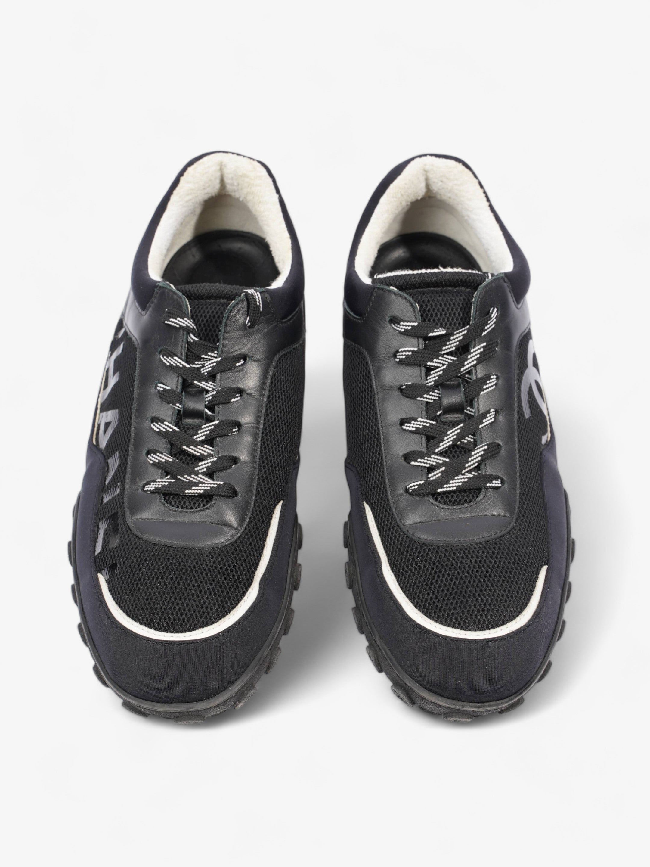 Chanel Low Top Sneaker Black / Navy Mesh EU 43 UK 9